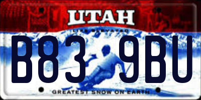 UT license plate B839BU