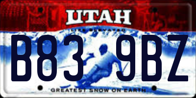 UT license plate B839BZ
