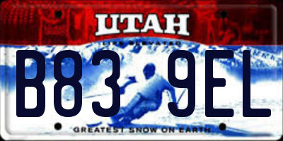 UT license plate B839EL