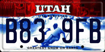 UT license plate B839FB