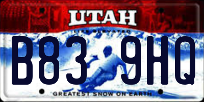 UT license plate B839HQ