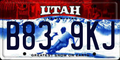 UT license plate B839KJ