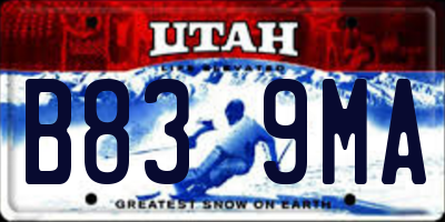 UT license plate B839MA