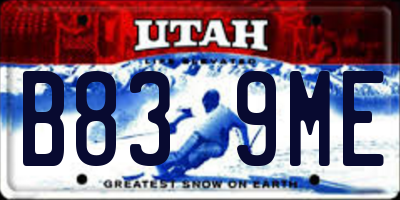 UT license plate B839ME