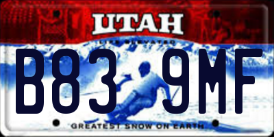 UT license plate B839MF
