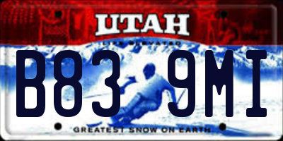 UT license plate B839MI
