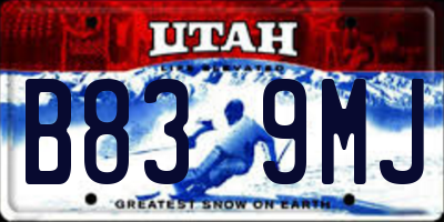UT license plate B839MJ