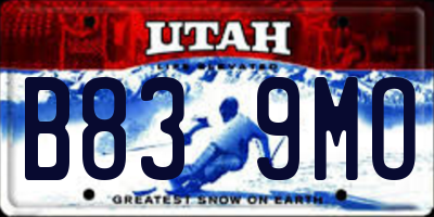 UT license plate B839MO