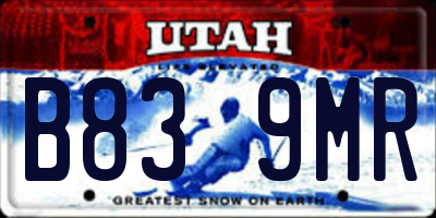 UT license plate B839MR