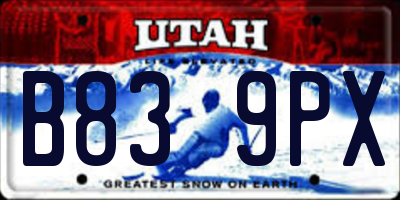 UT license plate B839PX