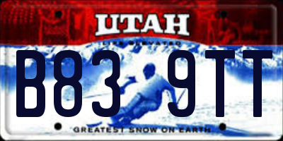 UT license plate B839TT