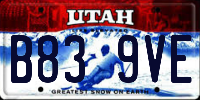 UT license plate B839VE
