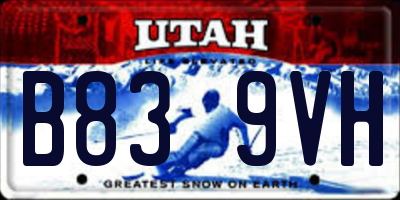 UT license plate B839VH