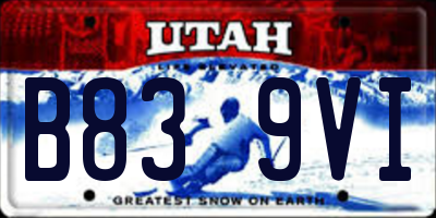 UT license plate B839VI