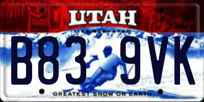 UT license plate B839VK