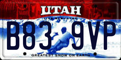 UT license plate B839VP
