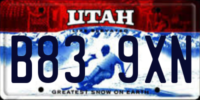 UT license plate B839XN