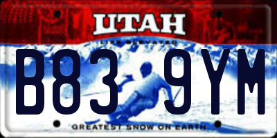 UT license plate B839YM