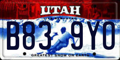 UT license plate B839YO