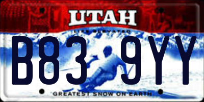 UT license plate B839YY