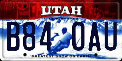 UT license plate B840AU