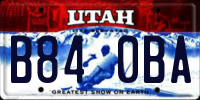 UT license plate B840BA