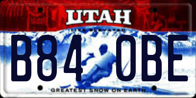 UT license plate B840BE