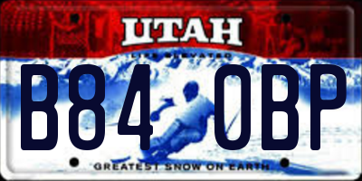 UT license plate B840BP