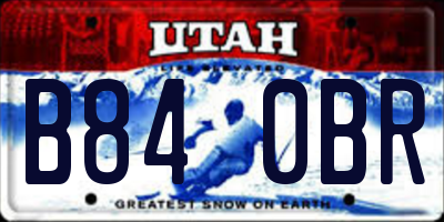 UT license plate B840BR