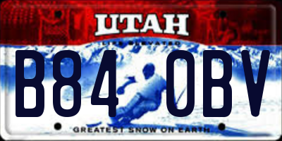 UT license plate B840BV