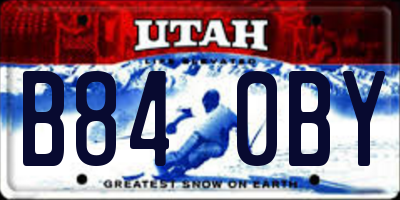 UT license plate B840BY