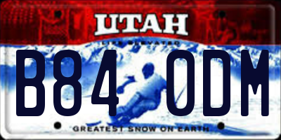 UT license plate B840DM