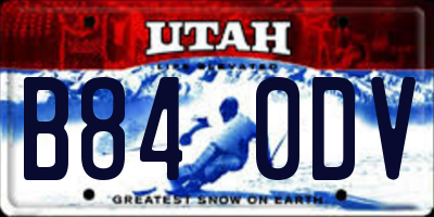 UT license plate B840DV
