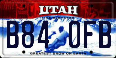 UT license plate B840FB