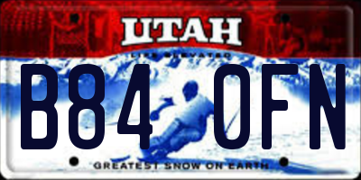 UT license plate B840FN