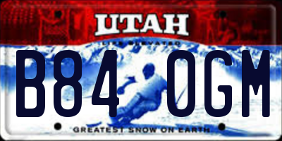UT license plate B840GM