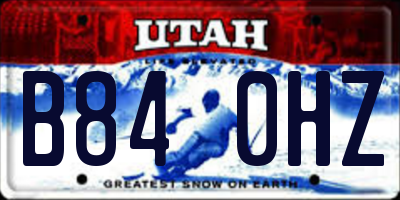 UT license plate B840HZ