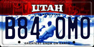 UT license plate B840MO