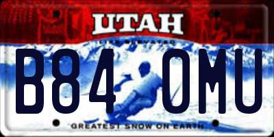 UT license plate B840MU