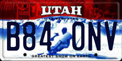 UT license plate B840NV