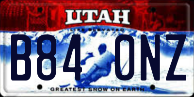 UT license plate B840NZ