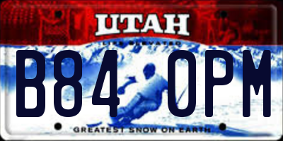 UT license plate B840PM