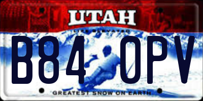 UT license plate B840PV