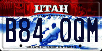 UT license plate B840QM