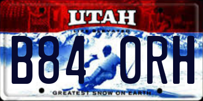 UT license plate B840RH