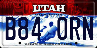 UT license plate B840RN