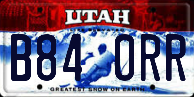 UT license plate B840RR