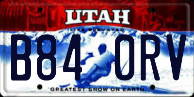 UT license plate B840RV