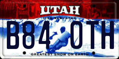 UT license plate B840TH
