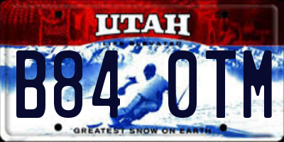 UT license plate B840TM
